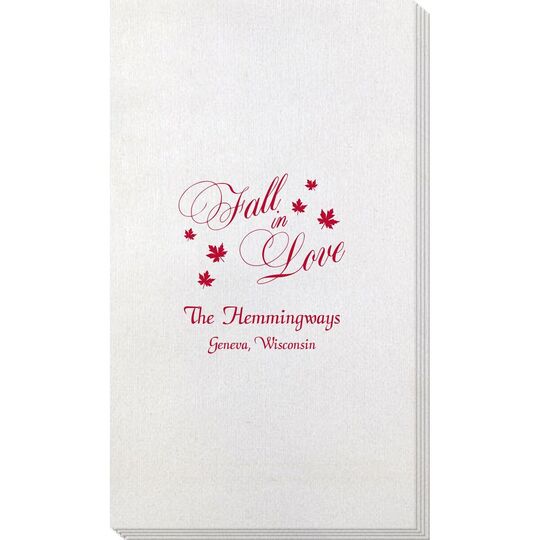 Elegant Fall In Love Bamboo Luxe Guest Towels